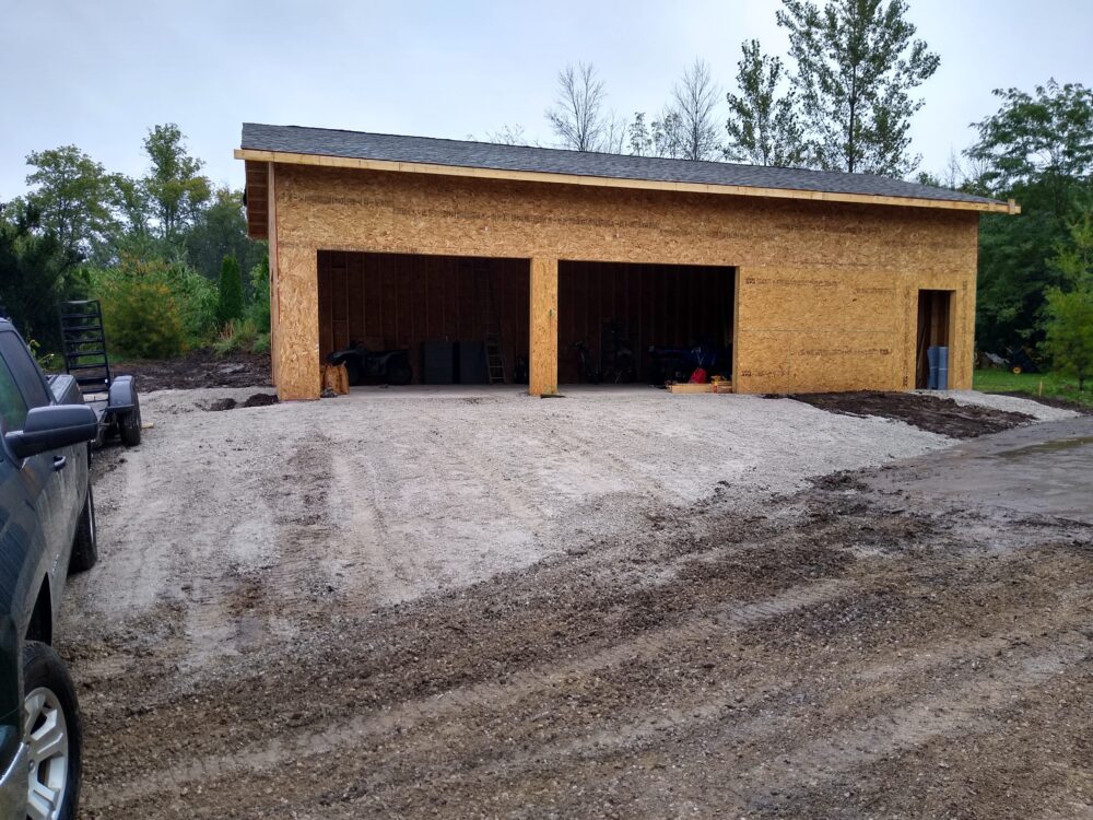 new detached garage build