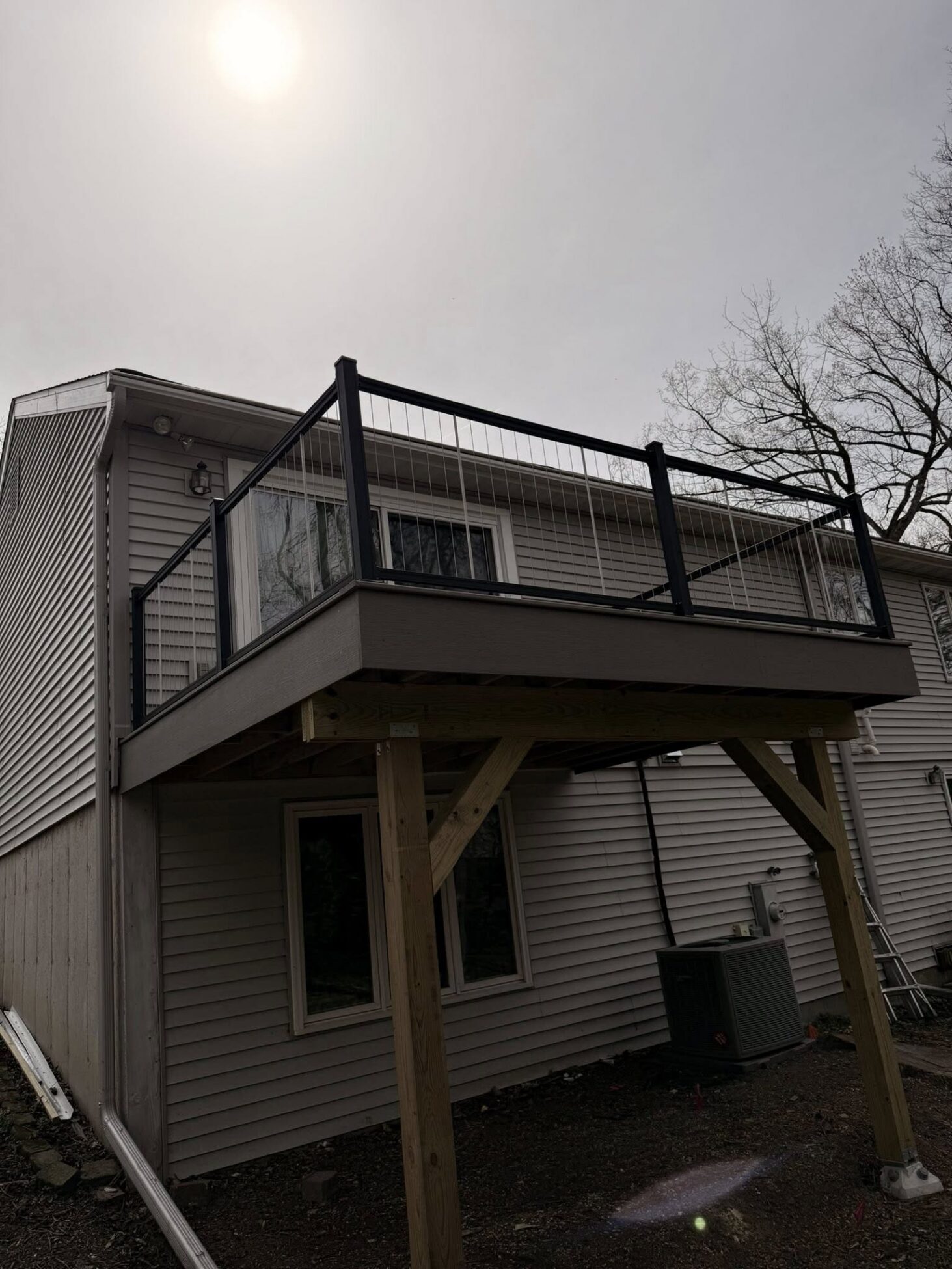 Lake Mills Deck Installation 6 Lake Mills deck building
